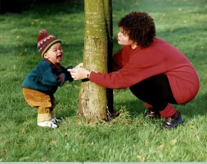 Cheryl Maiker actress playing with her baby son Benjamin Cheryl Maiker actress playing with her baby son Benjamin