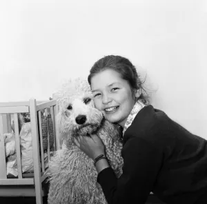 Child star Mandy Miller is pictured here at home on 8th May 1955 Child star Mandy Miller is pictured here at home on 8th May 1955