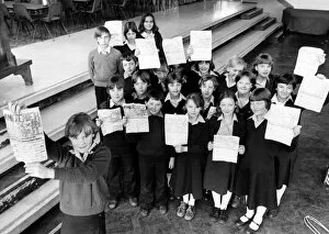 Images Dated 11th February 1981: The children of Brunner Comprehensive School, Billingham