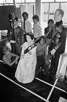 Children with models of the Royal family at Langbaurgh School Children with models of the Royal family at Langbaurgh School