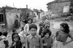 Children and reisdents on the streets in a poor suburb on the outskirts of Rome Children and reisdents on the streets in a poor suburb on the outskirts of Rome