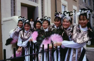 Chinese National dancers September 1988 at the opening of the Transport Museum in Chinese National dancers September 1988 at the opening of the Transport Museum in