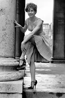 Chris Cooper wears a new style stiletto heel. March 1975 75-01213-004 Chris Cooper wears a new style stiletto heel. March 1975 75-01213-004