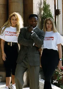 Chris Eubank Boxing posing with Daily Mirror girls Chris Eubank Boxing posing with Daily Mirror girls