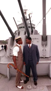 Chris Eubank & Carl Thompson June 1998 At A Press Conference On The Cruiser HMS Chris Eubank & Carl Thompson June 1998 At A Press Conference On The Cruiser HMS