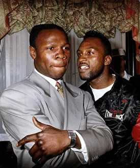 Chris Eubank and Nigel Benn Boxer at the cafe royal in Picadity Dbase September Chris Eubank and Nigel Benn Boxer at the cafe royal in Picadity Dbase September