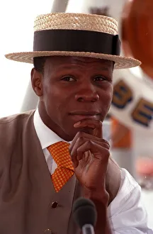 Chris Eubank At A Press Conference On The Cruiser Hms Belfast To Announce His Return Chris Eubank At A Press Conference On The Cruiser Hms Belfast To Announce His Return