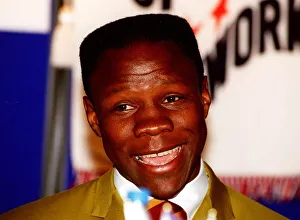 Chris Eubank at press conference September 1997 with Frank Warren announcing his return Chris Eubank at press conference September 1997 with Frank Warren announcing his return