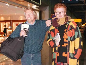 Chris Evans former Radio 1 DJ with Virgin Radio boss Richard Branson setting off Chris Evans former Radio 1 DJ with Virgin Radio boss Richard Branson setting off
