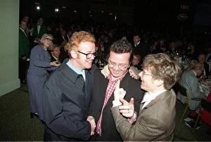 Images Dated 11th March 1997: Chris Evans TV presenter with colleagues John Revell in centre and Will on right