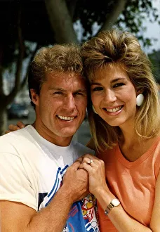 Chris Quinten actor Coronation Street with Leeza Gibons October 1988 Chris Quinten actor Coronation Street with Leeza Gibons October 1988