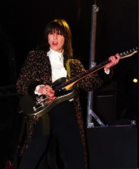 Chrissie Hynde of the Pretenders January 1999 celebrations on Edinburghs Princes Chrissie Hynde of the Pretenders January 1999 celebrations on Edinburghs Princes