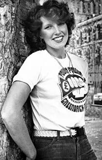 Images Dated 9th August 1979: Christine Williams who is giving up her day job at the Northern Rock building Society to