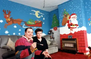 Christmas - Phillip and Jane Carter who painted their own winter wonderland in their Christmas - Phillip and Jane Carter who painted their own winter wonderland in their