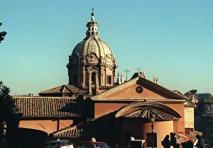 Church Dome from the Roman Forum Italy, Rome Church Dome from the Roman Forum Italy, Rome
