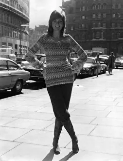 Cilla Black: Cilla wearing her day outfit, a french cotton knitted top Cilla Black: Cilla wearing her day outfit, a french cotton knitted top