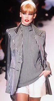 Claudia Schiffer supermodel at Fashion week Paris, October 1995 Claudia Schiffer supermodel at Fashion week Paris, October 1995