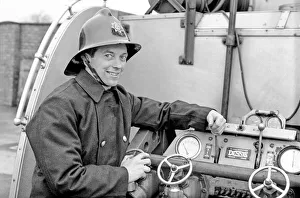 A close-up of fireman Alex Myles. November 1969 Z12005 A close-up of fireman Alex Myles. November 1969 Z12005