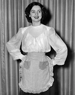 Clothing Fashion 1950: Tea-cup apron. May 1950 Clothing Fashion 1950: Tea-cup apron. May 1950