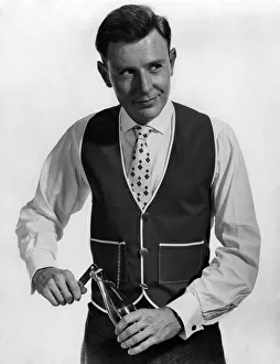 Clothing: Fashion: Menswear: Waistcoats. August 1958 Clothing: Fashion: Menswear: Waistcoats. August 1958