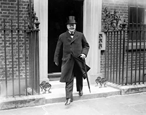 Coal crises minister Sir Douglas Hogg leaving Downing Street during the General Strike of Coal crises minister Sir Douglas Hogg leaving Downing Street during the General Strike of