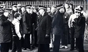 Coal miners dispute March 1984 defiant miner John McDonald strides up to main gate Coal miners dispute March 1984 defiant miner John McDonald strides up to main gate