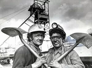 Images Dated 22nd December 1983: Coal - Miners - Miners came up from underground for the last time, at Britannia Colliery