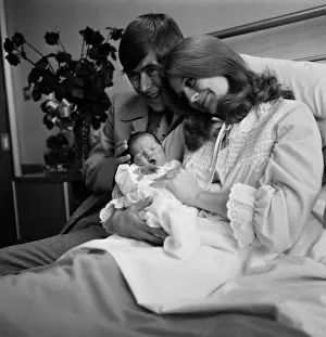 Comedian Mike Yarwood visits his wife Sandra and their new baby daughter Charlotte in Comedian Mike Yarwood visits his wife Sandra and their new baby daughter Charlotte in