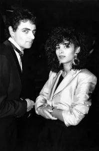 Comedian Rowan Atkinson and girlfriend Sunetra a BBC make up artist Comedian Rowan Atkinson and girlfriend Sunetra a BBC make up artist