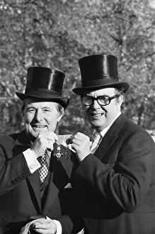 Comedians Morecambe and Wise seen here showing off their medals outside Buckingham Palace Comedians Morecambe and Wise seen here showing off their medals outside Buckingham Palace