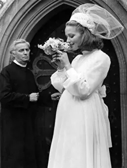 Images Dated 1st April 1974: Here Comes the bride... looking swell. The current trends in bridal fashions appear to be