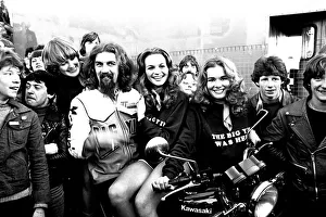 Comic Billy Connolly meets fans at the Kawasaki Motor Cycle Store on Westgate Road Comic Billy Connolly meets fans at the Kawasaki Motor Cycle Store on Westgate Road