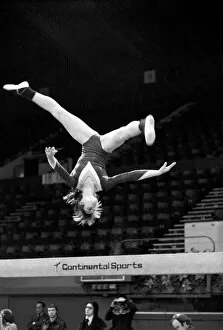 Images Dated 15th April 1977: Competitors in the 'Champions All'Gymnastics competition at Wembley