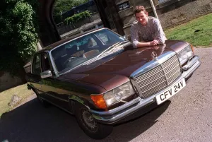 CONRAD KING WITH HIS MERCEDES CAR September 1997 CONRAD KING WITH HIS MERCEDES CAR September 1997