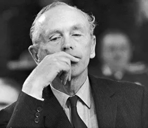 Conservative Party Leader Sir Alec Douglas Home looks on pensively during Conservative Party Leader Sir Alec Douglas Home looks on pensively during