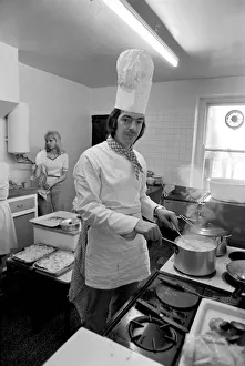 Cordon Bleu Chef Luis Huber pictured in the kitchen of his roadside Cafe " Cordon Bleu Chef Luis Huber pictured in the kitchen of his roadside Cafe "
