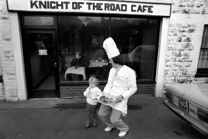 Cordon Bleu Chef Luis Huber pictured at his roadside Cafe 'Knight Of The Road" Cordon Bleu Chef Luis Huber pictured at his roadside Cafe 'Knight Of The Road"