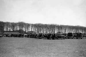 On the course. Some of the taxis parked during the races. April 1944 P012042 On the course. Some of the taxis parked during the races. April 1944 P012042