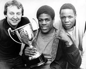 Images Dated 2nd May 1981: Coventry boxer Errol Christie proudly shows off the ABA light-middleweight trophy which