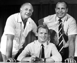 Coventry City Football Club - Striker David Speedie(centre Coventry City Football Club - Striker David Speedie(centre