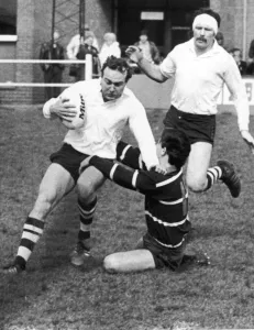 Coventry v Pontypridd 9th April 1983 Simon Maisey is halted in another Coventry breakaway Coventry v Pontypridd 9th April 1983 Simon Maisey is halted in another Coventry breakaway