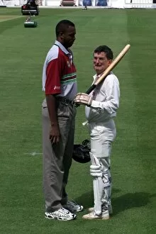 Images Dated 13th May 1999: Cricket World Cup England 1999 Mirror man Mike Bowen faces West Indian fast bowler