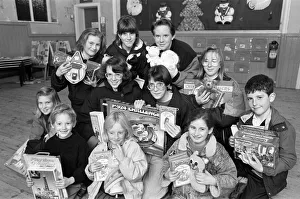 Crosland Hill Methodist Church collecting toys for Examiner Christmas Toy appeal Crosland Hill Methodist Church collecting toys for Examiner Christmas Toy appeal