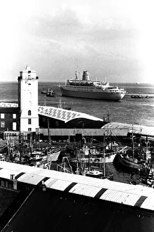 The cruise ship Vistafjord leaving the Tyne in April 1973 after her sea trials The cruise ship Vistafjord leaving the Tyne in April 1973 after her sea trials