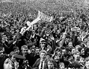 Crystal Palace fans celebrate their promotion to the First Division for the first time Crystal Palace fans celebrate their promotion to the First Division for the first time