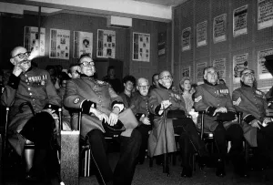 At the CSE Theatre in London the front row was made up of Chelsea Pensioners At the CSE Theatre in London the front row was made up of Chelsea Pensioners