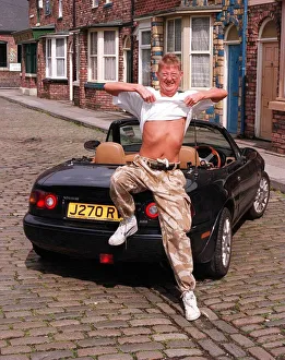 Curly Watts actor Kevin Kennedy June 1998 actor from Coronation Street shows off tanned Curly Watts actor Kevin Kennedy June 1998 actor from Coronation Street shows off tanned