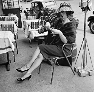 Daily Mirror agony aunt Marjorie Proops sitting at a cafe in Paris Daily Mirror agony aunt Marjorie Proops sitting at a cafe in Paris