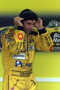 Damon Hill during first practice at Silverstone before Sundays British Grand Prix at Damon Hill during first practice at Silverstone before Sundays British Grand Prix at
