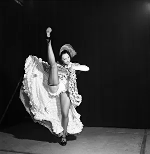 A Can - Can Dancer at a Paris night club. October 1952 C4806 A Can - Can Dancer at a Paris night club. October 1952 C4806